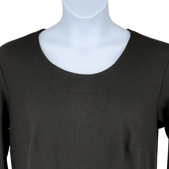 Eloquii Black Jacquard Bell Sleeve‎ Romper Textured Stretch Size 16 - Picture 2 of 11